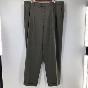 REPP Green Grey Cuffed Dress Pants 42x32 Excellent Used Condition